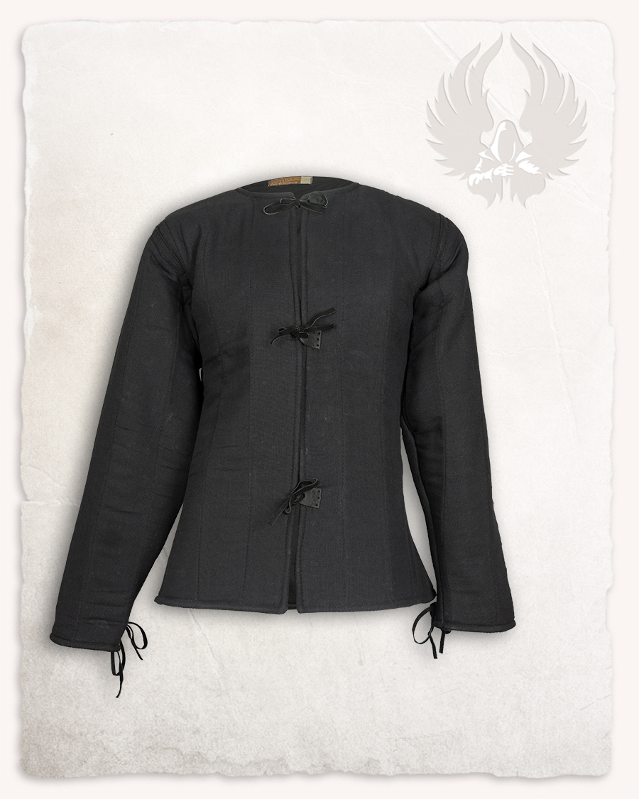 Aulber gambeson jacket linen black