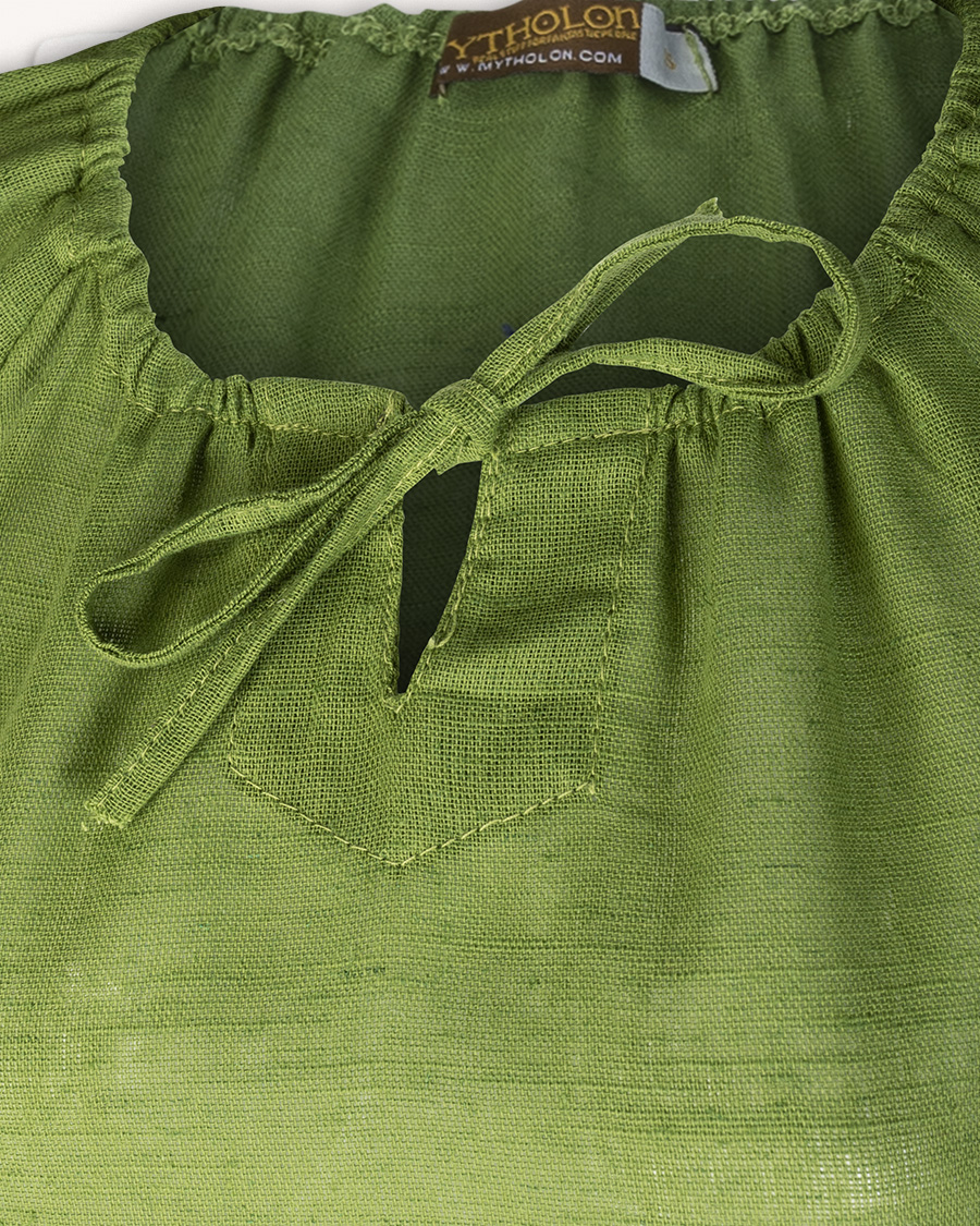 Kara blusa lino verde muschio EDIZIONE LIMITATA
