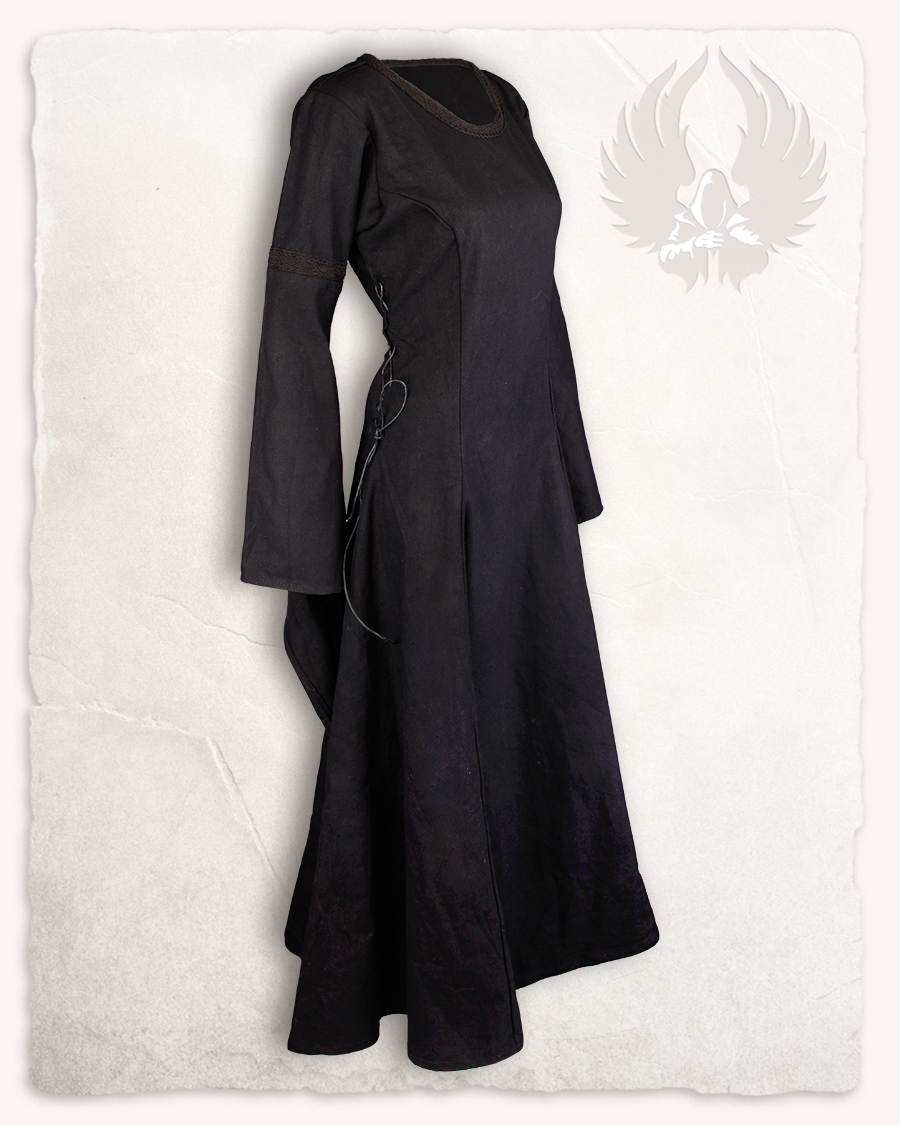 Lenora - Robe noire en canvas premium