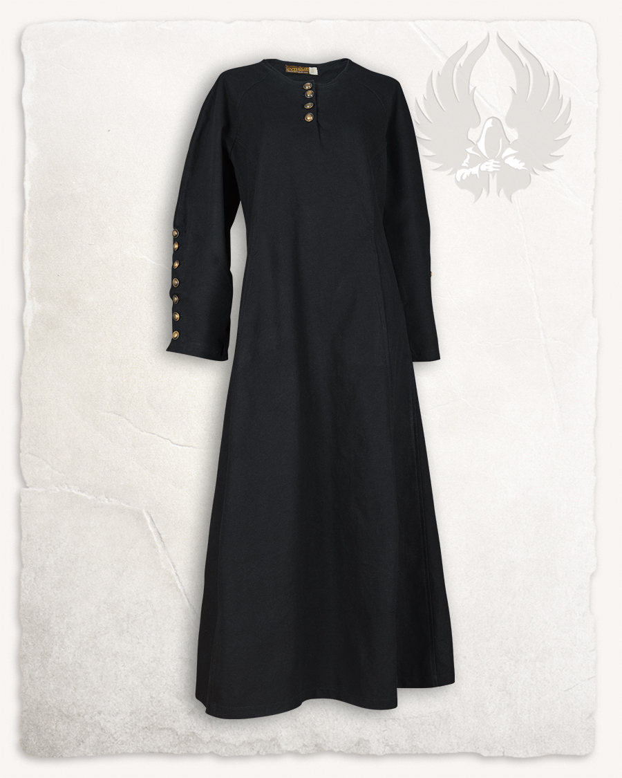 Jovina - Robe noire en coton