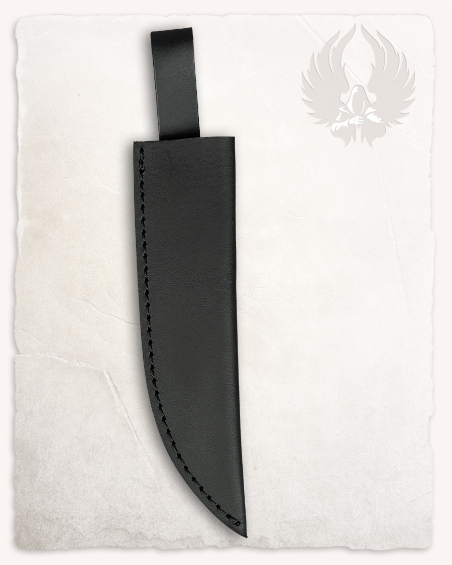 Ranald knife leather sheath black