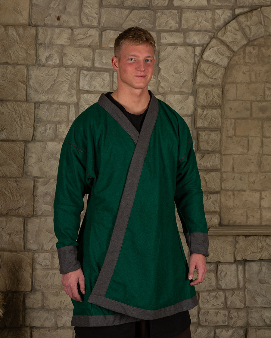Rasoul double breasted tunic wool green Discontinued