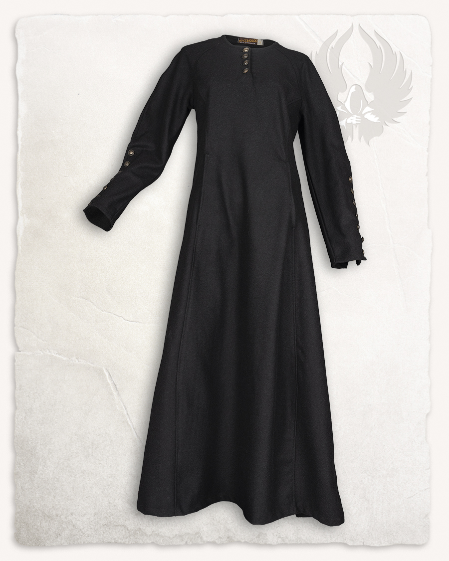 Jovina - Robe noire en laine
