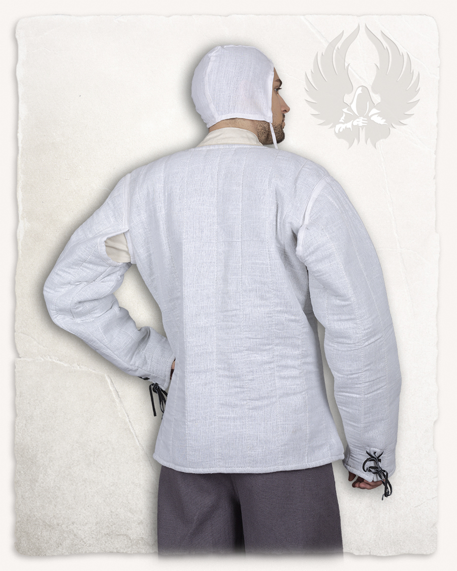 Aulber gambeson in lino bianco